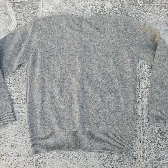 Nina Patrick Women Cardigan Sweater Button Front Gray Lamp Wool Size S - Picture 5 of 9